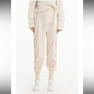 New Theo The Label Athena Ruched Iridescent Track Pants Size XSMALL